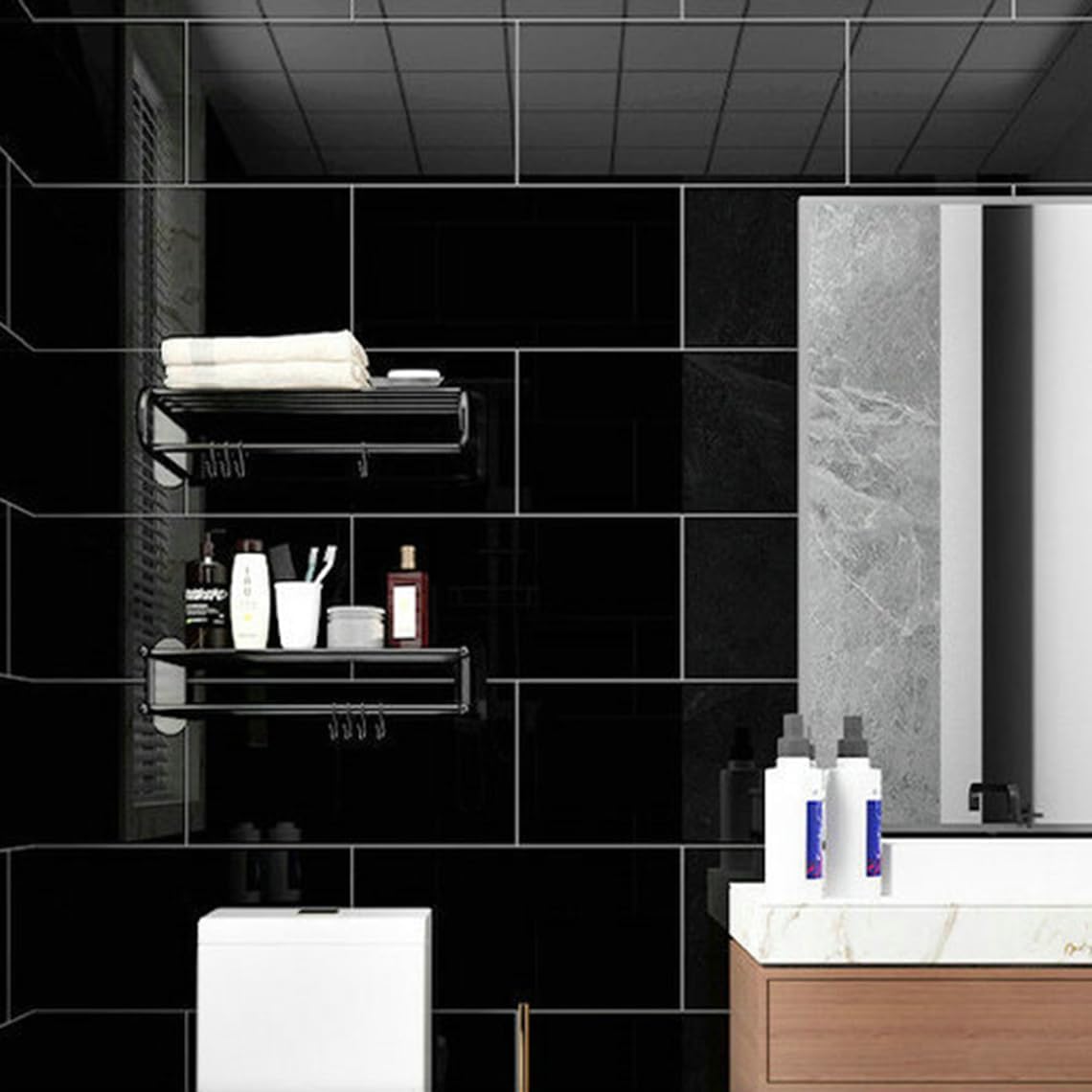 壁紙シール 大理石 マーブル柄 リメイクシート はがせる壁紙 自己粘着 DIYシート 防水 防カビ ウォールステッカー 30*60cm インテリア シールタイプ 接着剤不要 傷隠し 汚れ防止 壁紙 展