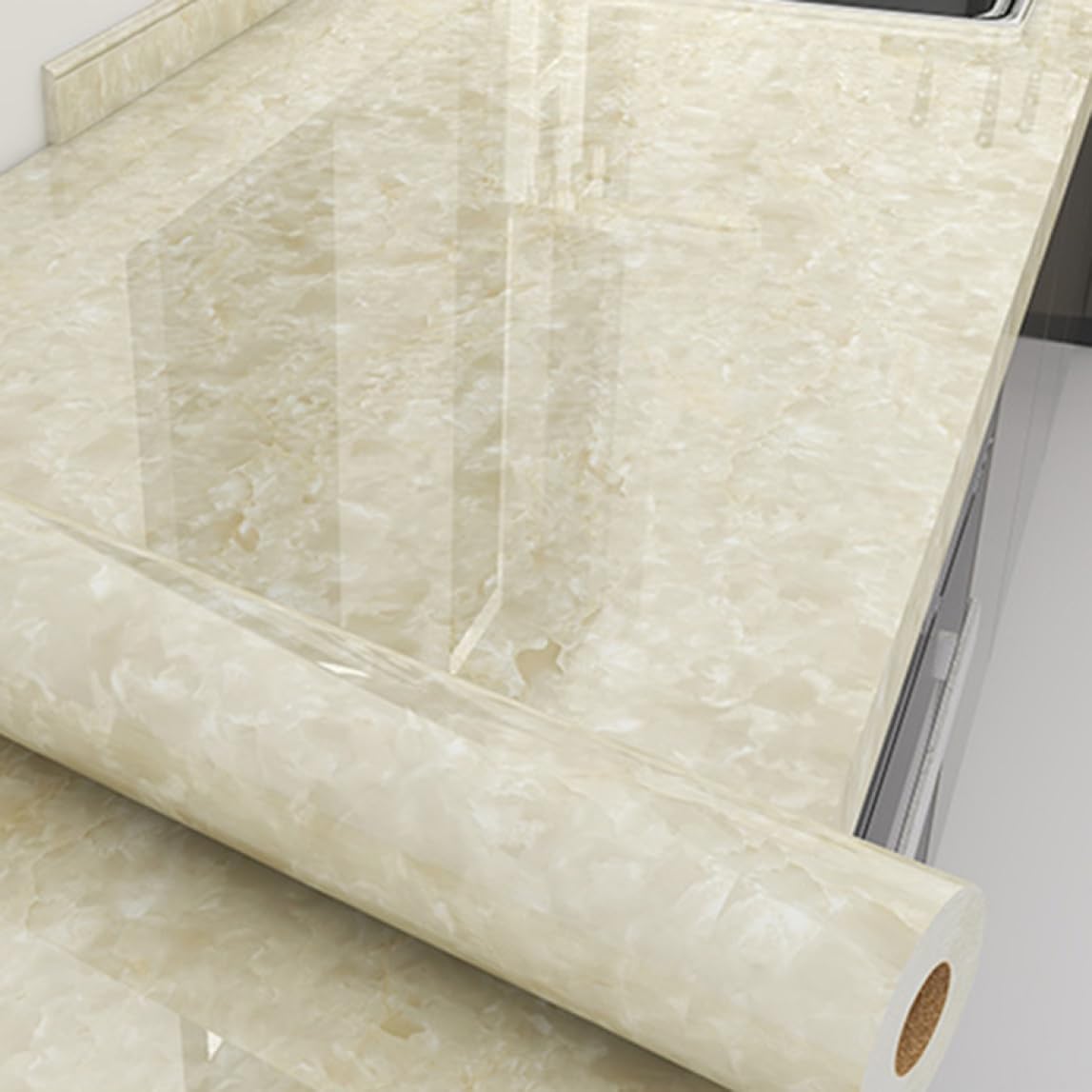 壁紙 壁紙シール 40cm*2M おしゃれ のり付き リメイクシート 大理石 貼ってはがせる壁紙 カッティングシート 粘着シート 防カビ 防水 補修 家具 寝室 部屋 柄05 玄関 リビング キッチン