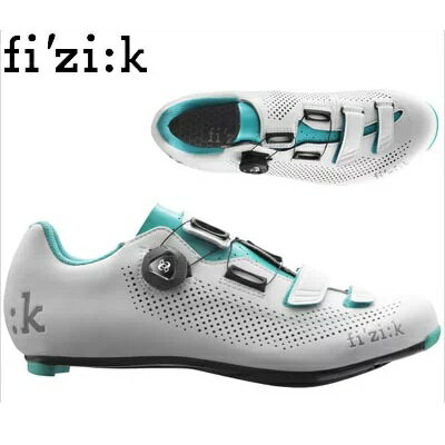 【送料無料】Fizik(フィジーク)フィジーク Fizik R4B DONNA(ウィメンズ)BOA サイクルシューズ　ホワイト/エメラル サイクルシューズの画像