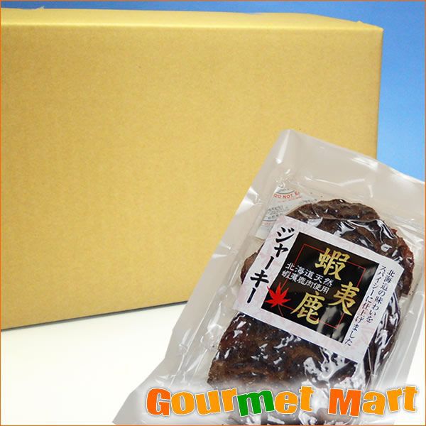 北海道でとれるエゾ鹿の肉を使いスパイシーに味付けしました♪【送料無料】業務用 蝦夷鹿肉ジャーキー×30個入り【smtb-TK】