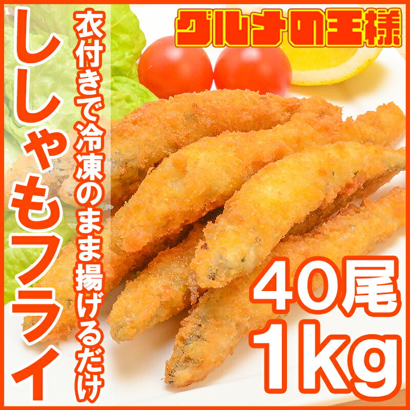 【送料無料】子持ちししゃもフライ 40尾 業務用 1kg【ししゃも シシャモ 樺太シシャモ カラフトシシャモ 子持ちししゃも 柳葉魚 カルシウム 酒の肴 築地 レシピ ギフト】rn