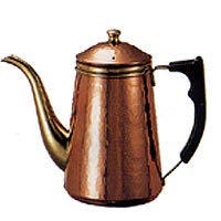 ［お取り寄せ商品］銅ポット0.7L/カリタ（蝶番付）（Kalita）/グルメコーヒー豆専門加藤珈琲店