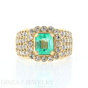K18YG イエローゴールド リング エメラルド1.11ct ダイヤモンド1.00ct ゴージャス 指輪 12号【新品仕上済】【zz】【中古】