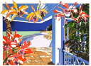 鈴木英人「二人のためのプライベートビーチ」 -A PRIVATE BEACH JUST FOR COUPLE-1992年 リトグラフ 額付版画作品国内 送料無料