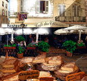 鈴木英人「市場のカフェ」-EVERY-DAY CAFE- 2012年 EMグラフ 額付版画作品国内 送料無料