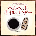 【新商品】【ゆうメール対象商品】ふわふわもこもこでかわいい指先に!すでに定番ジェルネイルアート!ベルベットネイルパウダー(透明ケース入り)ブラック