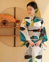 浴衣 3点セット(浴衣/帯/下駄) 緑 ...