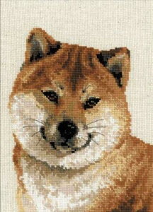 メール便送料無料 RIOLIS 柴犬 クロスステッチ 刺繍キット リオリス 極細毛糸で刺すロシアのキット クロスステッチキット クロスステッチ ししゅう 刺繍