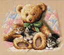 クロスステッチ 刺繍キット Dimensions テディーベアと子猫 Teddy & Kittens メール便(ゆうパケット)送料無料 ディメンションズ
