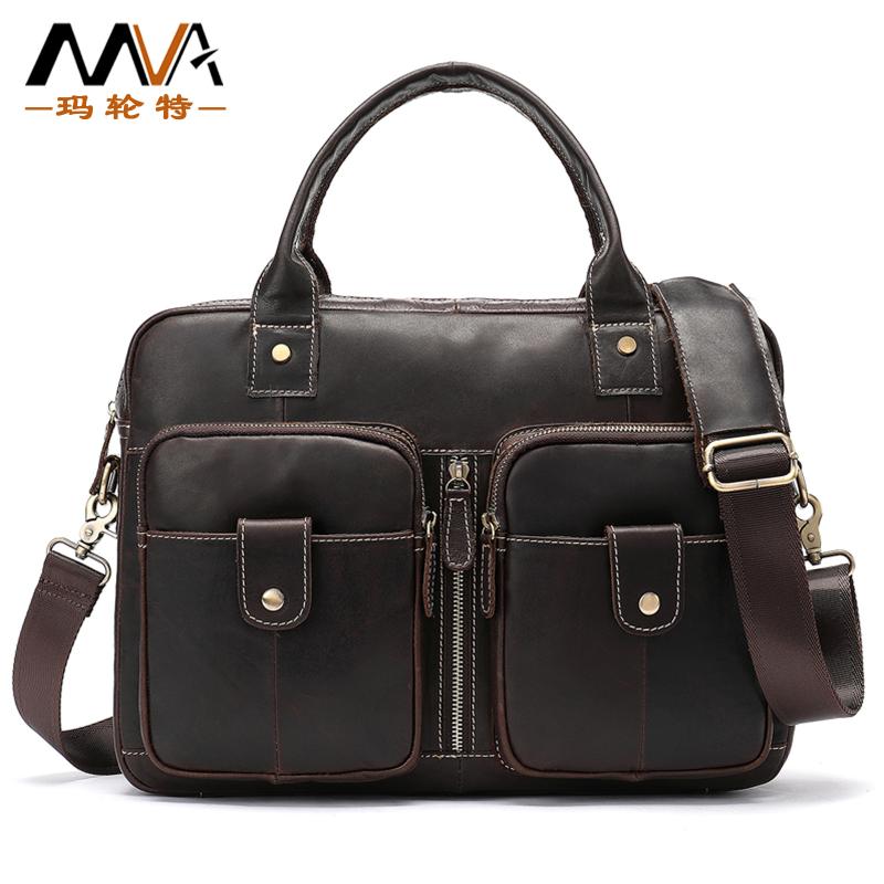 ビジネスバッグ メンズ 本革 牛革 手提げ ブリーフケース ショルダーバッグ 斜め掛け 14インチ ノートPC対応 PCバッグ レトロ ヴィンテージ 欧米風 通勤 出張 オフィス 黒 褐色
