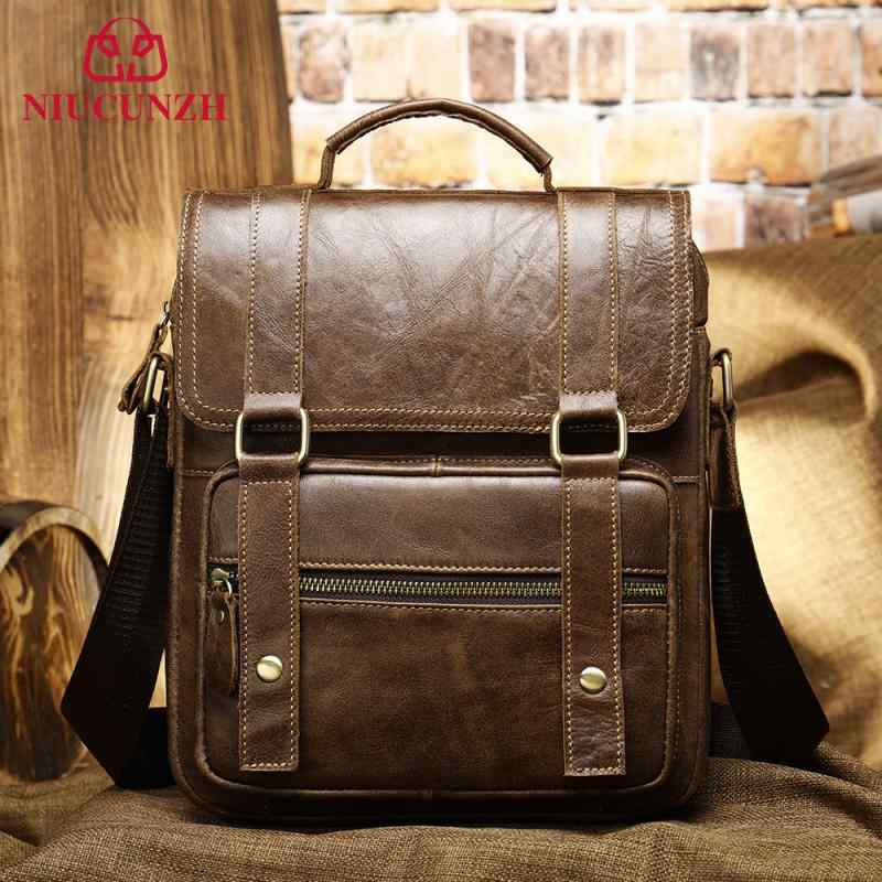 ショルダーバッグ メンズ 牛革 本革 レザー 片掛け 斜め掛け クロスボディ 大容量 日常 通勤 旅行 出張 カジュアルスタイル 無地 ポリエステル裏地 ブラウン