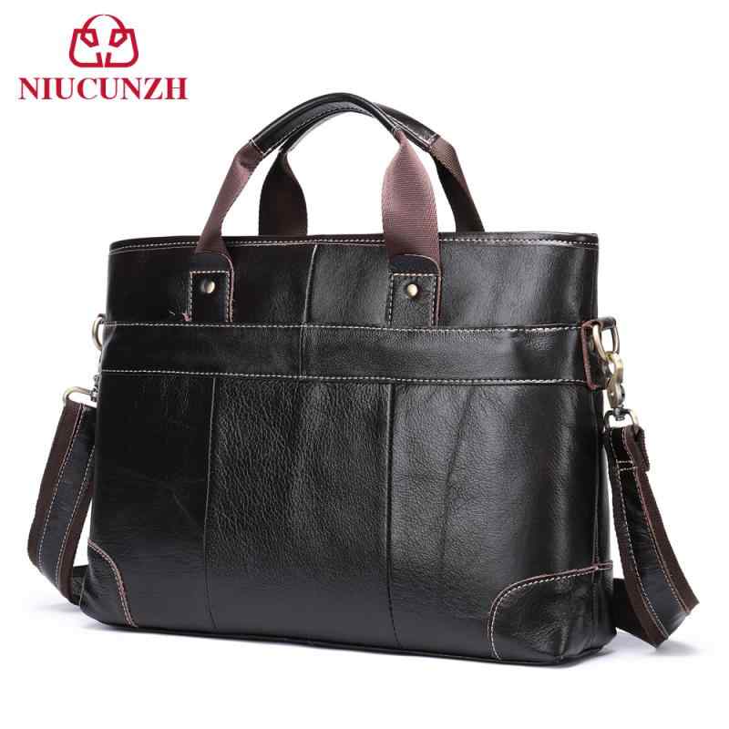 ビジネスバッグ ブリーフケース メンズ 男性 ショルダーバッグ 斜め掛け 肩掛け ハンドバッグ トートバッグ 手提げ鞄 ノートパソコンPC収納 14インチ対応 大容量 本革 牛革 レザー 耐摩耗 丈夫 コーヒー ブラウン 茶色