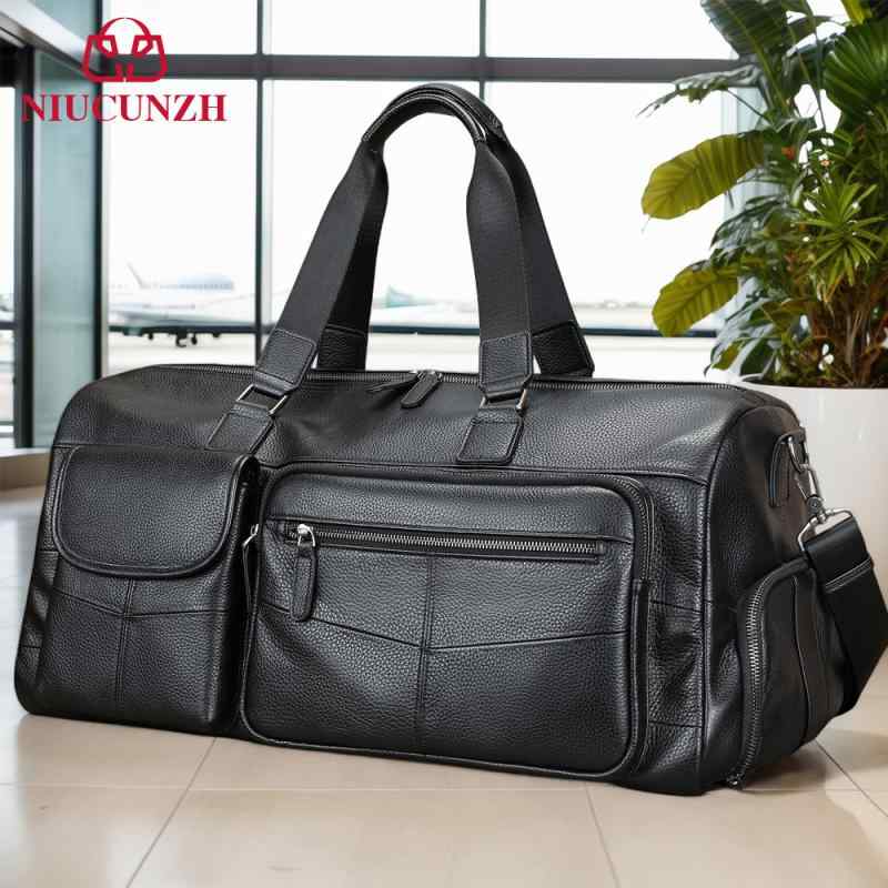 旅行鞄 メンズ 男性 大容量 本革 牛革 多機能 シューズ収納 ジムバッグ ボストンバッグ トラベルバッグ 普段使い 出張 スポーツ 耐摩耗性 カジュアル 黒 ブラック