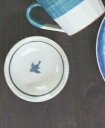 Blue Bird 小皿 ホワイト ライン ツートン 日本製 ブルーバード おしゃれ かわいい 小皿 小さい お皿 取り皿 和食器 陶器 松助窯【ポイント10倍】