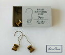BRASS ハンギング クリップ 5 個セット ブラス アンティーク風 Horn Please 志成販売 ゴールド ハンガークリップ カーテンクリップ シルバー ゴールド アンティークゴールド 307570