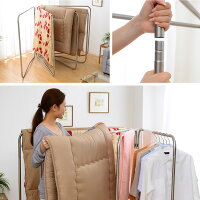 【全員配布!最大1000OFFクーポン】キズ・サビに強いオールステンレスの布団物干し【5枚用】(物干しスタンド・布団干し・梅雨対策・部屋干し・室内用)【OG】