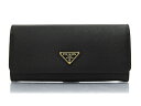 プラダ 長財布 PRADA 新作 サフィアーノ プレート 二つ折り 長財布 1MH132 NERO ブラック 【プラダ財布/PRADA財布】【新品・正規品】【楽ギフ_包装】【コンビニ受取対応商品】【02P01Oct16】