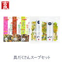 【5袋セット】吉良食品 具だくさんスープセット 各種1袋【区分A】 根野菜 緑黄色野菜 青菜 乾燥野菜 きのこ 野菜 食材 乾物 保存食 防災 備蓄 使い切り 時短 手軽 少量 インスタント 具 具材 ドライ 干し 国内産