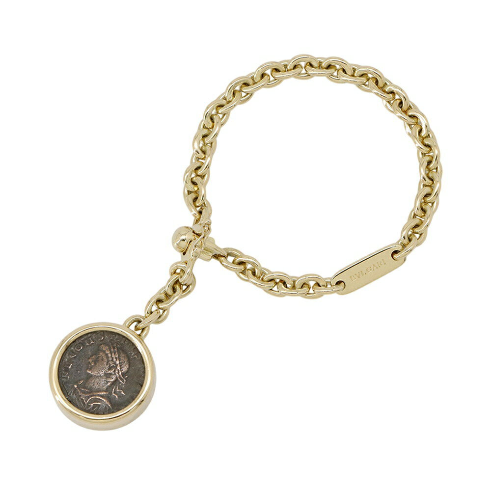 ブルガリ キーホルダー チャーム モネーテ 古代コイン キーチェーン アンティーク K18YGイエローゴールド BVLGARI 【安心保証】 【中古】 ブルガリ キーホルダー BVLGARI