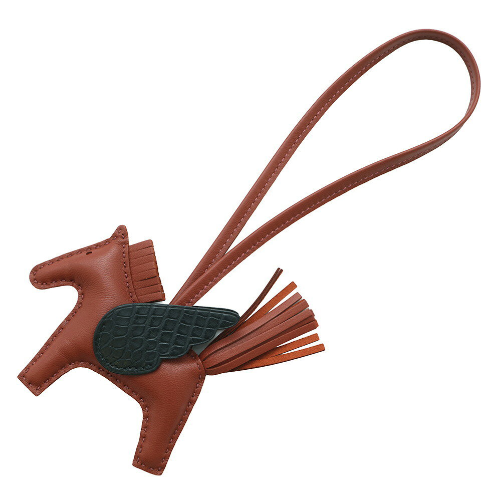エルメス バッグチャーム ロデオPM ペガサス タッチ シエンヌ/ブラック ラムスキン/アリゲータマット W刻印 HERMES エルメス ロデオ エルメス チャーム エルメス レディース HERMES