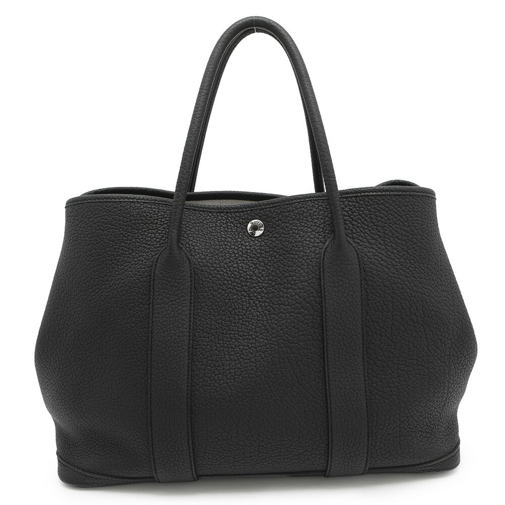エルメス トートバッグ ガーデンパーティPM ブラック/シルバー金具 ネゴンダ C刻印 黒 【安心保証】 【中古】 エルメス ガーデンパーティ エルメス バッグ エルメス レディース HERMES BAG