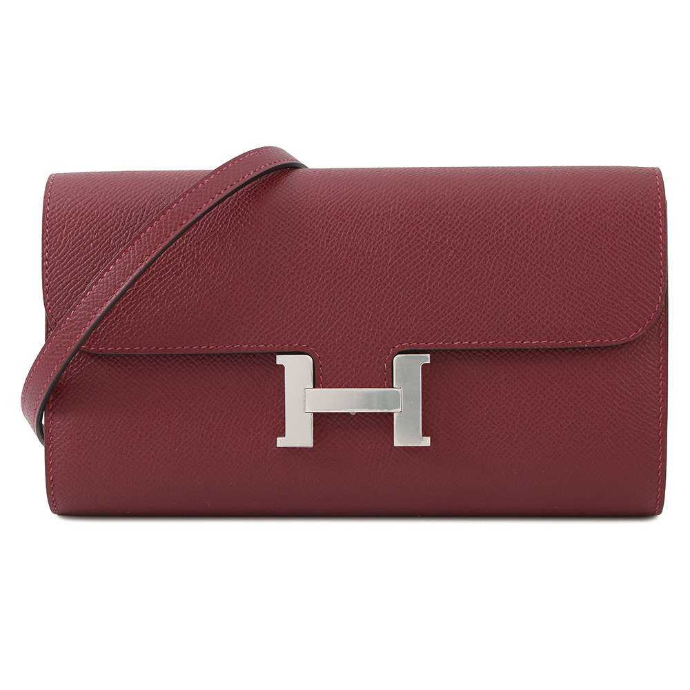 エルメス 長財布 コンスタンス トゥーゴー ロング ルビー/シルバー金具 エプソン K刻印 財布 【中古】 エルメス 財布 エルメス HERMES WALLET