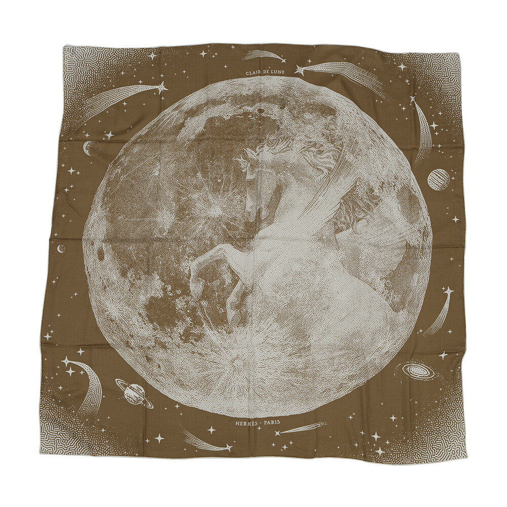 エルメス ストール カレ140 カレジェアン クレール・ドゥ・リュンヌ カシミヤ シルク 2023秋冬 【中古】 エルメス ストール エルメス カレ HERMES SCARF