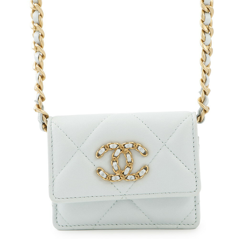 シャネル チェーンウォレット シャネル19 コインパース ラムスキン AP1787 CHANEL 財布 【安心保証】 【中古】 シャネル チェーンウォレット レディース CHANEL WALLET