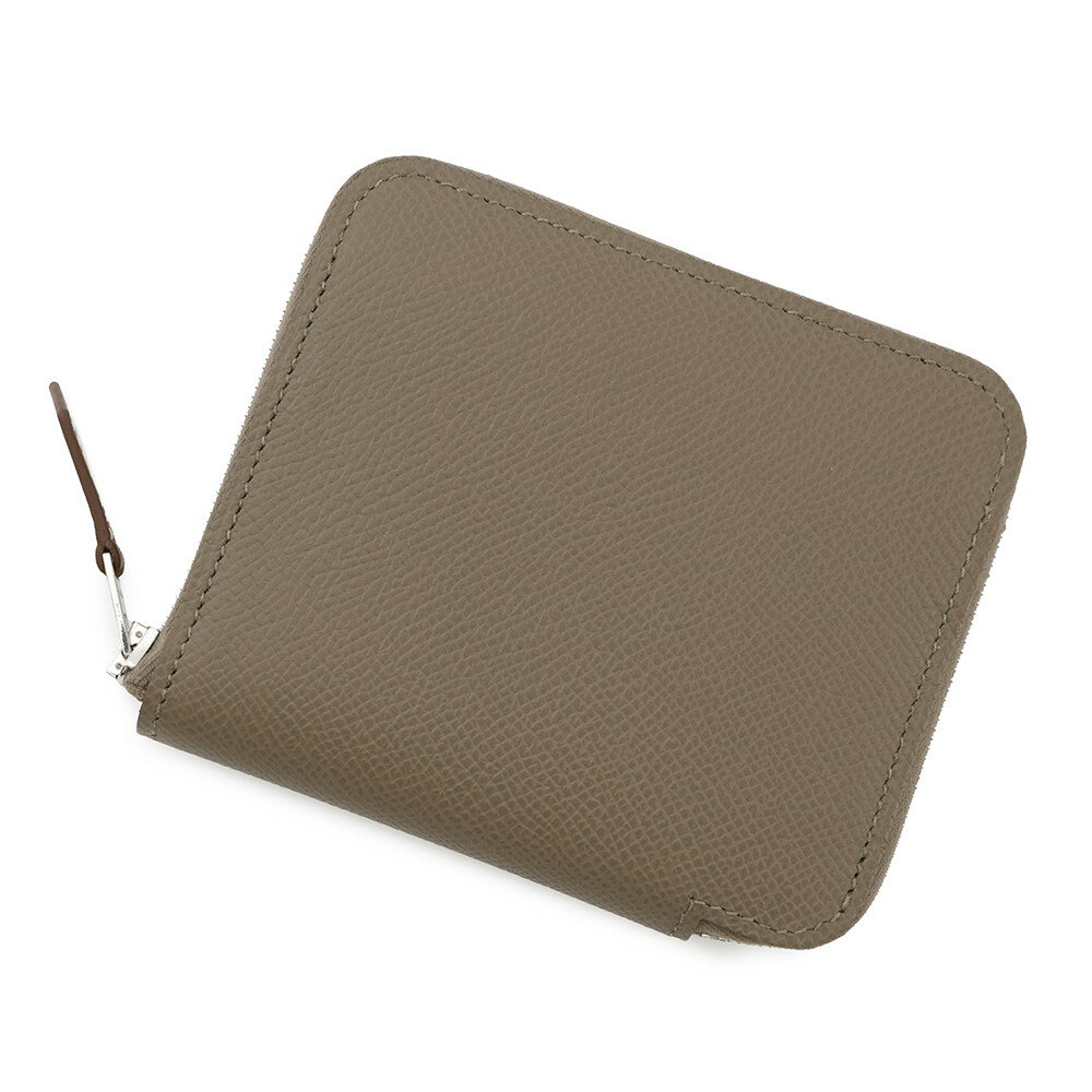 エルメス コインケース アザップコンパクト シルクイン エトゥープ/シルバー金具 エプソン K刻印 エルメス 財布 エルメス 小銭入れ HERMES WALLET