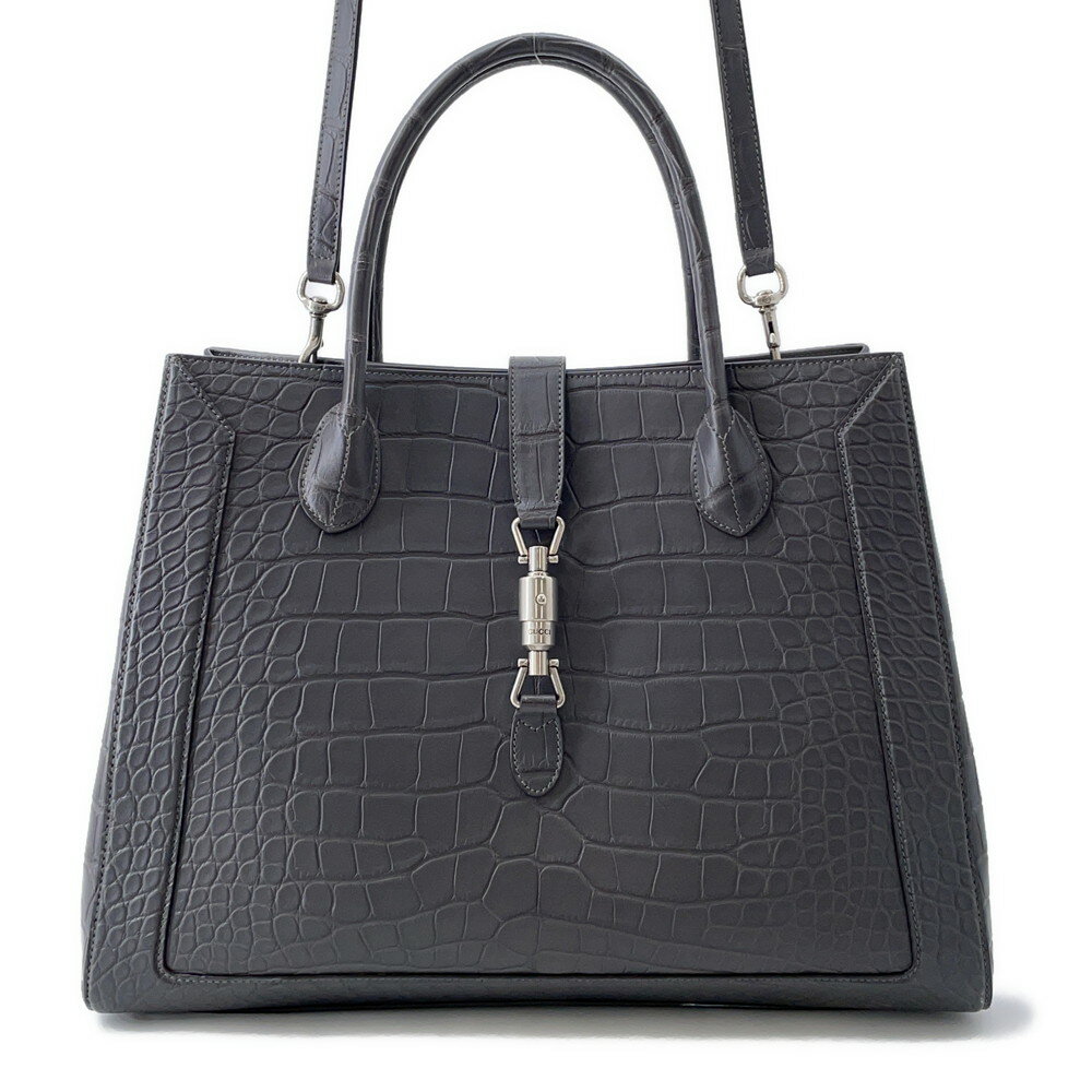 グッチ トートバッグ ジャッキー 1961 ラージ クロコダイル 649015 GUCCI 2way 【安心保証】 【中古】 グッチ バッグ レディース GUCCI BAG