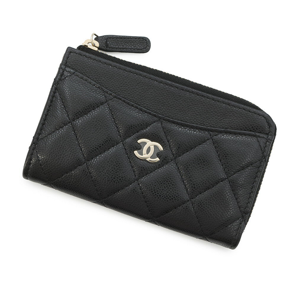 シャネル コインケース マトラッセ ココマーク キャビアスキン AP3179 CHANEL フラグメント カードケース 黒 【中古】 シャネル 財布 シャネル カードケース CHANEL WALLET