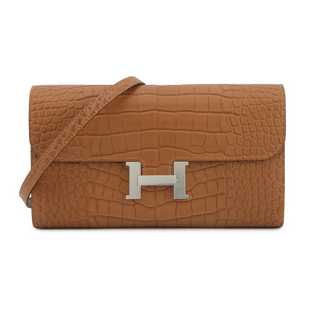 エルメス 長財布 コンスタンス トゥーゴー ロング ゴールド/シルバー金具 アリゲーターマット K刻印 HERMES エルメス 財布 エルメス HERMES WALLET