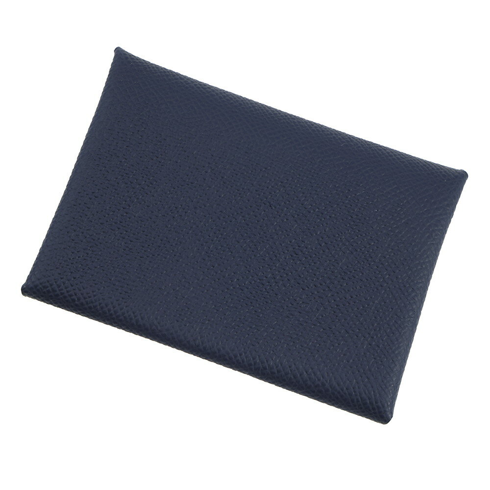 エルメス コインケース カルヴィ デュオ ブルーインディゴ/シルバー金具 エプソン K刻印 財布 エルメス 財布 エルメス 小銭入れ HERMES WALLET