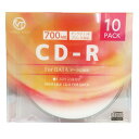 VERTEX CD-R(Data) 1回記録用 700MB 1-52倍速 10P インクジェットプリンタ対応(ホワイト) 10CDRD.700MBCA