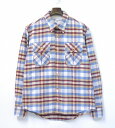 【中古】visvim (ビズビム) SHERWOOD SHIRT L/S (BRUSHED GIZA) フランネルチェックシャツ BLUE CHECK 1 ブルーチェック FLANNEL SHIRTS ブラッシュド ギザコットン ヴィズヴィム