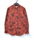 【中古】 HYSTERIC GLAMOUR WOMENS (ヒステリックグラマー ウイメンズ ウーマンズ) CW/CHLLY PUNKS総柄 長袖SH シャツ 15AW RED S レッド CHILLY WILLY チリー・ウィリー WOODY WOODPECKER ウッディー・ウッドペッカー COLOR DENIM SHIRTS カラーデニム LADY'S レディース