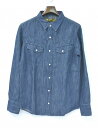 【新品】 BACKBONE (バックボーン) C/L DENIM WESTERN SHIRT コットンリネンデニムウエスタン長袖シャツ INDIGO L BACK BONE