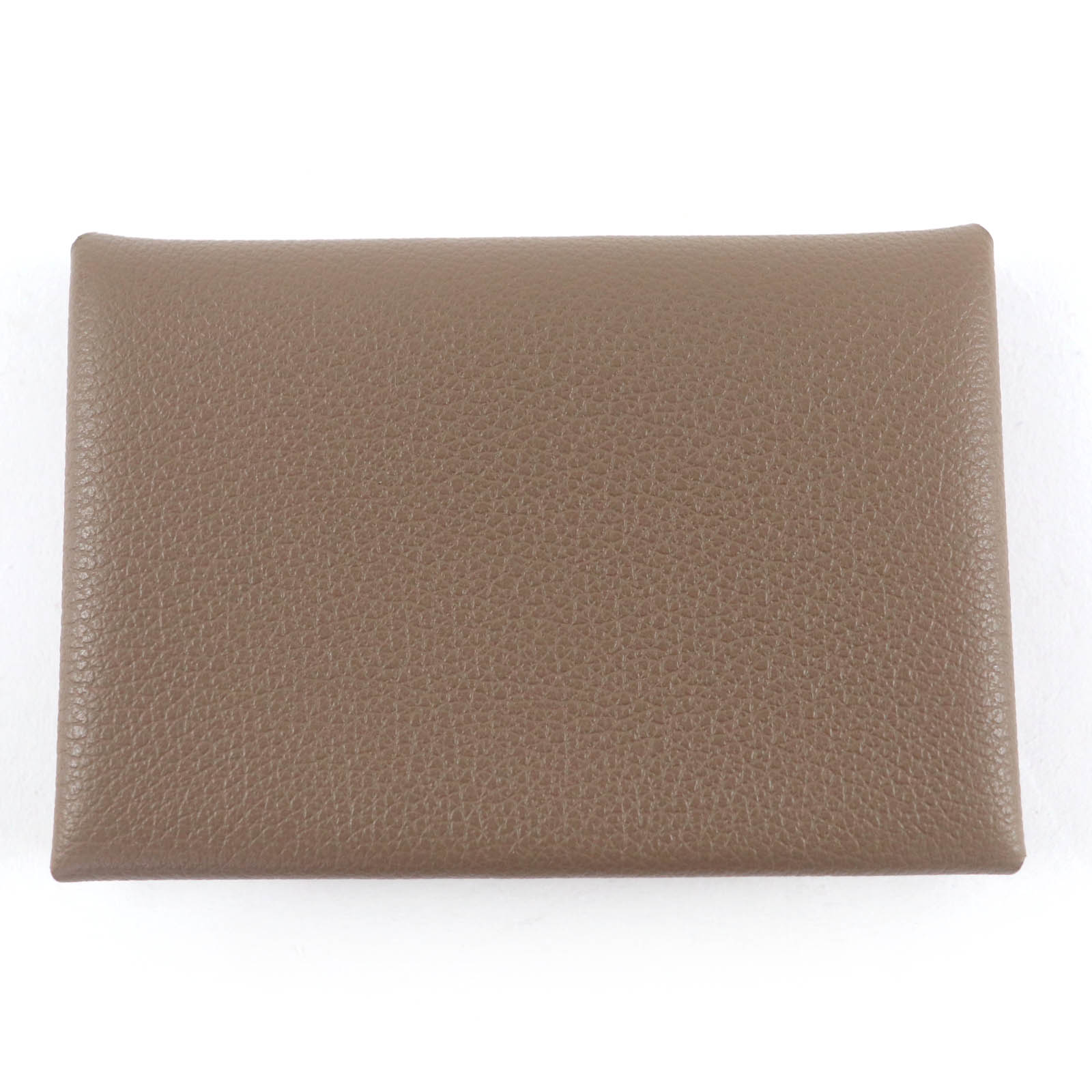 未使用品☆HERMES エルメス カルヴィデュオ エバーカラー エトゥープ シルバー金具 カードケース コインケース W刻印 箱付き フランス製 レディース【中古】