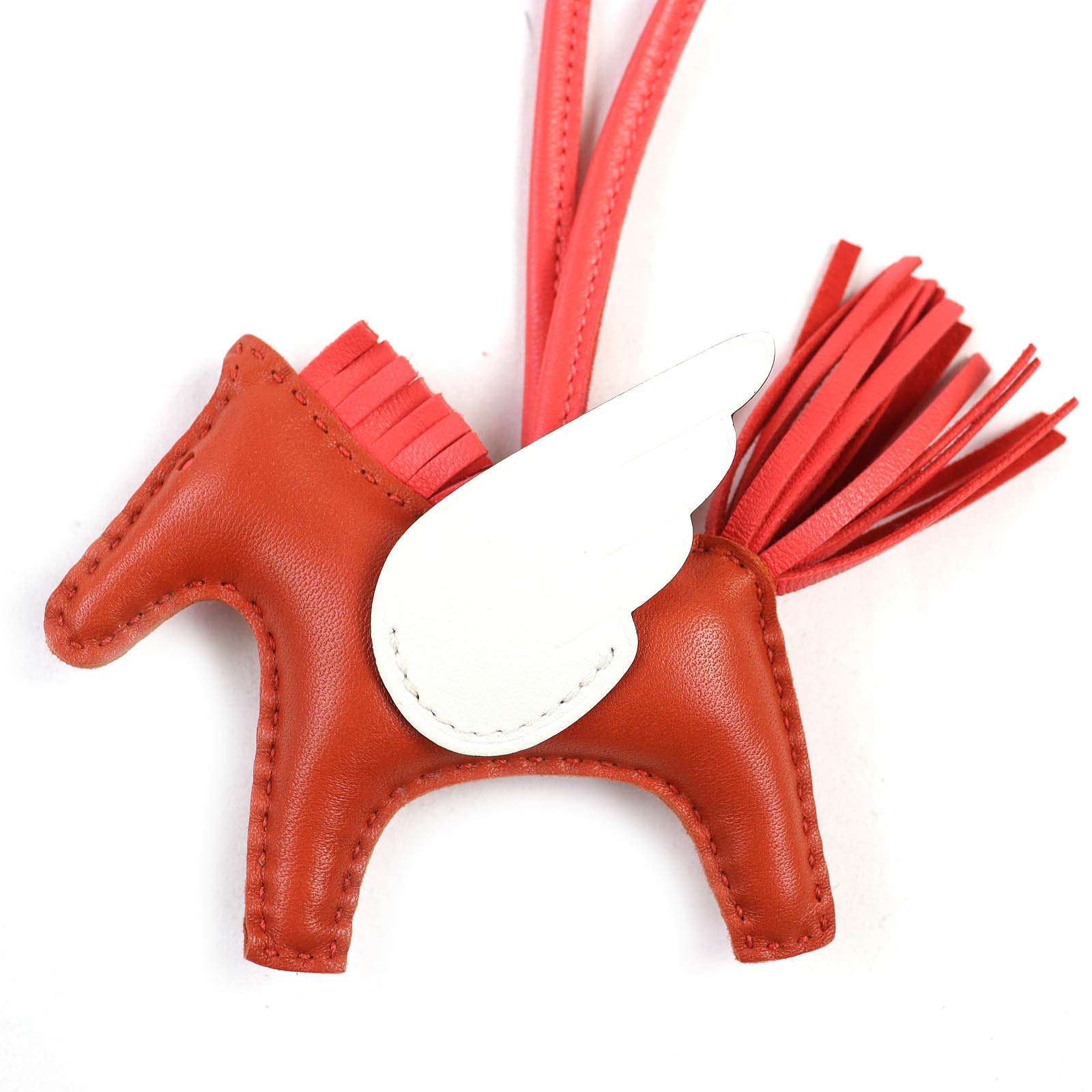 未使用品△HERMES エルメス ロデオチャーム ペガサスPM アニョーミロ スイフト カーネリアン/ローズテキサス/ホワイト バッグチャーム U刻印 箱付き レディース オススメ◎【中古】