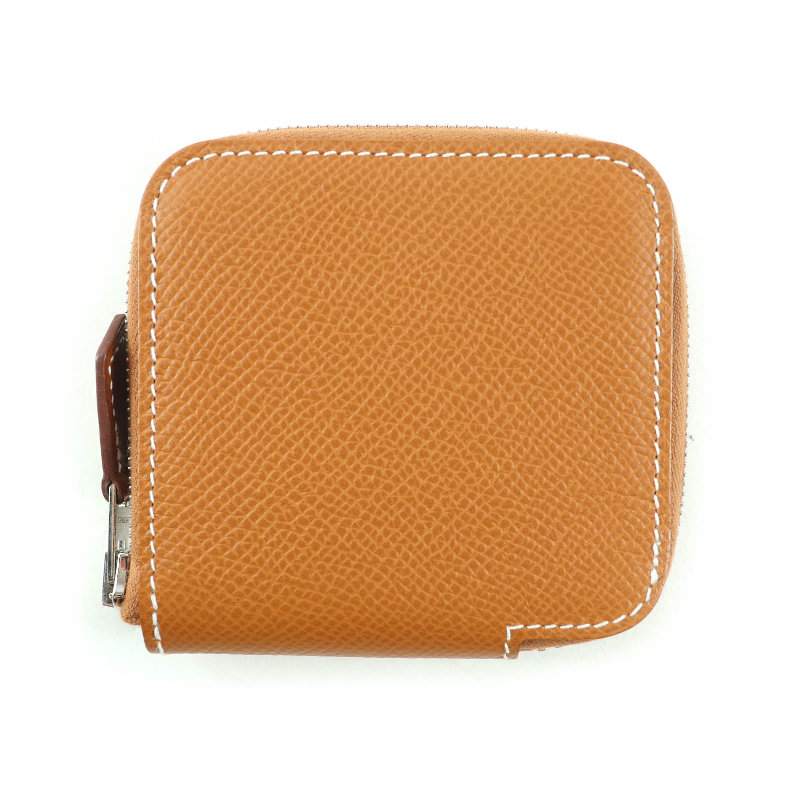 未使用品★HERMES エルメス アザップコンパクトミニ シルクイン ゴールド ヴォーエプソン コインケース W刻印 箱付き フランス製 レディース【中古】