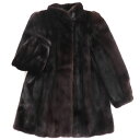 極美品▼MINK ミンク 本毛皮コート ダークブラウン 毛質艶やか・柔らか◎【中古】