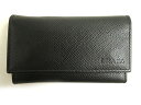 【中古】美品△2018年11月購入 PRADA プラダ 2PG222 ロゴ入り サフィアーノレザー キーケース NERO(ブラック) イタリア製 箱付き