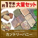 本物!アンティークレンガ/カントリーハニー/約1平米セット/アンティークレンガ 敷石 送料無料 レンガ 煉瓦 ブロック 花壇 茶色 敷石【P変】レンガ【在100】oka◎