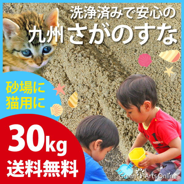 九州さがのすな 30kg【送料無料】砂場 遊び砂 砂あそび 砂遊び 猫砂 砂場砂 海の砂 …...:greenarts-online:10001932