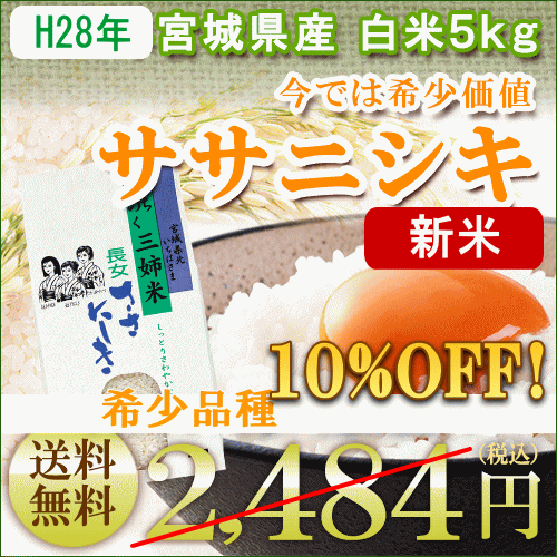 米 ササニシキ 5kg 宮城県産【送料無料】【0501_free_f】 ランキングお取り寄せ