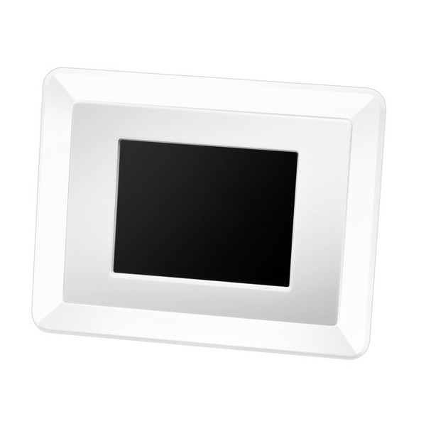 グリーンハウス 3.5インチ　デジタルフォトフレーム　クリア　(フレーム3色付) 「GHV-DF35CW」カレンダーや時計にもなるフォトフレームです。