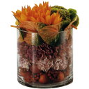 ガラス花器・円柱型(全高20cm×直径20cm)(透明/クリア/硝子)(花瓶/花器/花入れ/フラワーベース)(筒形/筒型)(アレンジ/ディスプレイ/会場装花/容器)
