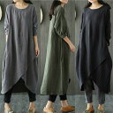 韓国ファッション シャツワンピース トップス シャツワンピ 長袖(T)