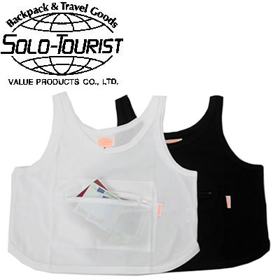 solo-tourist ソロツーリスト Dシャツ 貴重品入れファスナーポケット付タンクトップタイプ D-shirt　DS-28