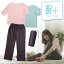 眠+(ミンプラス)トラベルパジャマ M・Lサイズ MINP20 女性用上下セット 7分袖トップス・10分丈ボトム(og1a003)